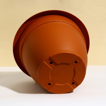 Flower pot, d = 35 cm, 12 l, plastic, brown-1