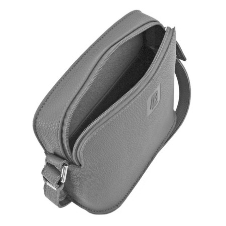 Women's bag B2814-05141, gray, genuine leather, 19x4.5x17 cm-1