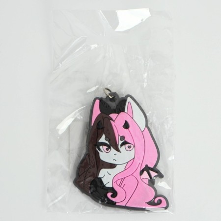 Key keychain, rubber, anime "Chibi", 6.2 x 5.3 cm-5