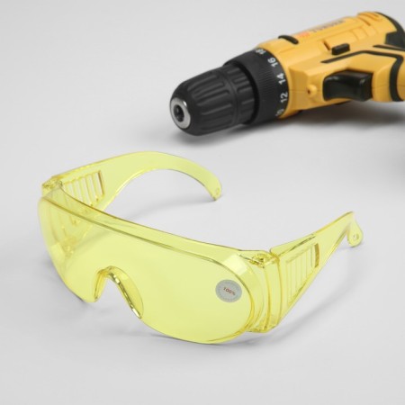 Protective scrap glasses, yellow, open type, shockproof material-3