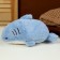 Soft toy "Cat" in a shark costume, 25 cm, blue color