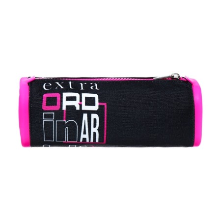 Penal soft, 1 compartment, quadro, 70 x 200 mm, Hatber "ex" Silicon+textiles, black/pink npn_72256-2