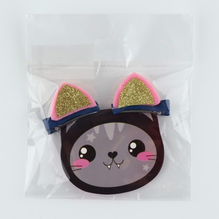 Hairpins for hair "Kotik", 2 pcs, 8.7 x 8.5-8