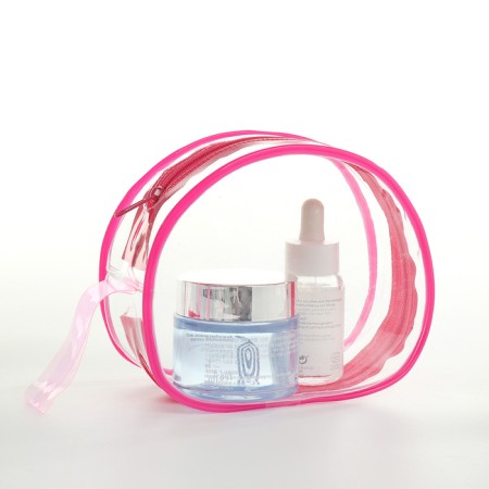 PVC cosmetic bag, 16*6*13, lightning department, raspberry-2