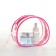 PVC cosmetic bag, 16*6*13, lightning department, raspberry