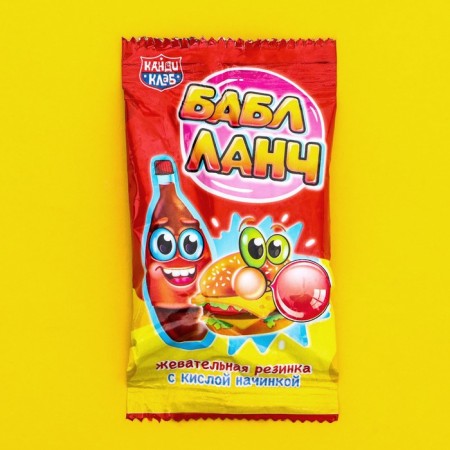 Chewing gum "Babble lunch" with acidic filling, 12 g-3