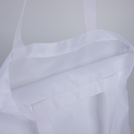 Bag - a chover in a bank, without a lining, without lightning, white, “bloom”, 35 x 40 x 0.5 cm-4