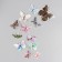 Butterflies cardboard "marble with gold" set 12 pcs h = 4-10 cm