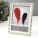 Photo frame plastic 13x18 cm "Valentine" white with a gold drawing 20.6x15.6 cm
