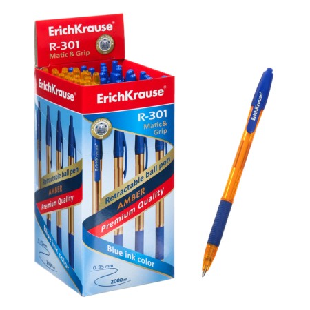 Automatic ball, Erichkrause, R-301 Matic & Grip Amber Node 0.7 mm, blue-4