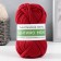 Knitted yarn 100% cotton "Lentino mini" 100 g 40 m color 20 cherry