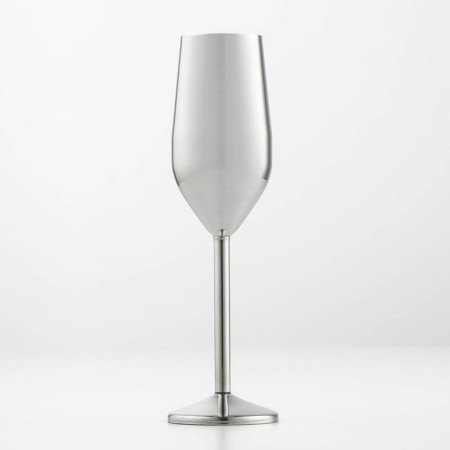 Stainless steel glass, 200 ml, 22 × 6.5 cm, for cocktails, glossy, silver color