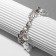 Pearl bracelet "Chain", white color in silver, l = 16 cm