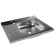 Kitchen sink "Vladix", invoice, without siphon, 60x50 cm, right, stainless steel 0.4 mm