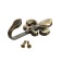 Single -rod hook for curtains Cappio KC112, bronze color, 2 pcs