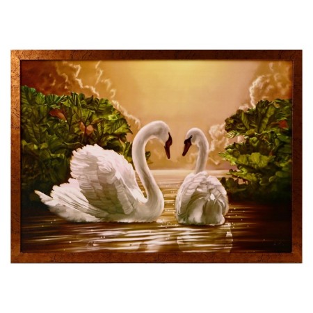 The painting "Fairytale Swans" 56*76 cm mix-4