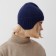 Women's hat minku, dark blue color, rr 56-58