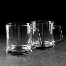 Set of glass mugs BASIC, 370 ml, 2 pcs
