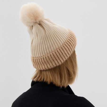 Women's hat minku, beige color, rr 56-58-2