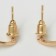 Earrings with rhinestones "Magic" hearts, white color in gold