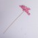 Topper "March 8 Vetochka" from plywood, 13x7 cm, pink