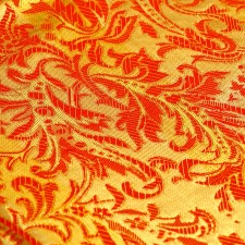 Board flap, red with gold patterns, 50 × 50 cm