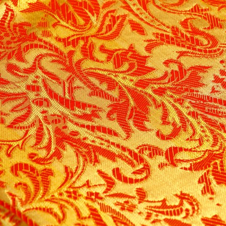 Board flap, red with gold patterns, 50 × 50 cm