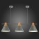 Suspended EVOLUCE lamp. Sle125113-03. Modica. 3x40 watts, E14, 23 cm, gray color