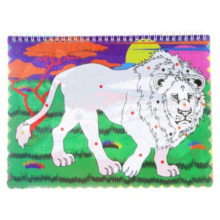 Coloring book Maintenance "Animals" felt-tip pens 12 centers, 3D glasses, water bottle-4