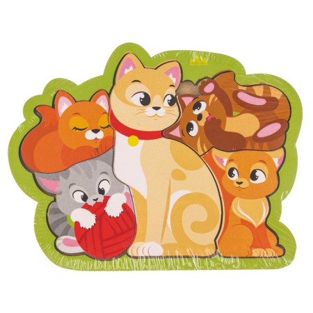 Puzzle "cat with kittens" for the smallest-5