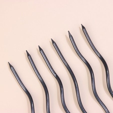 Candles for cake twisted "serpentine" 6 pcs, cocktail, wet asphalt-2