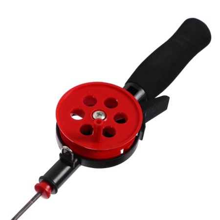 Winter fishing rod, neoprene pen, length 42 cm, red color, HBF-34 (1)-3