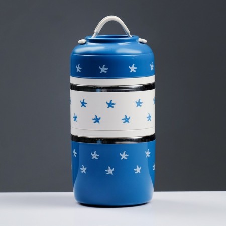Lunch-Box "kittens", 1.23 l, retains heat 4 hours, 11.5 x 23 cm, mix-2