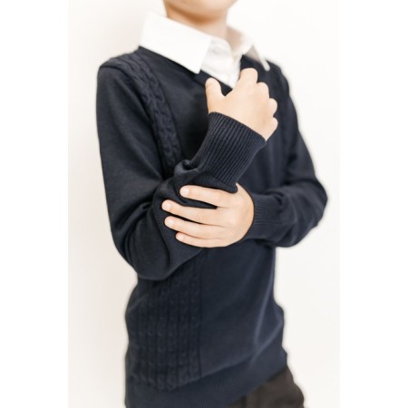 Jumper for boys, height 110-116 cm, dark blue color-2