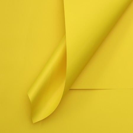 Flower film tinted, matte, bright yellow, 57 x 57 ± 1 cm, 65 μm