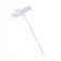Toppers, silver glitter, with a skewer, "Happy Birthday" 13x5.4 cm