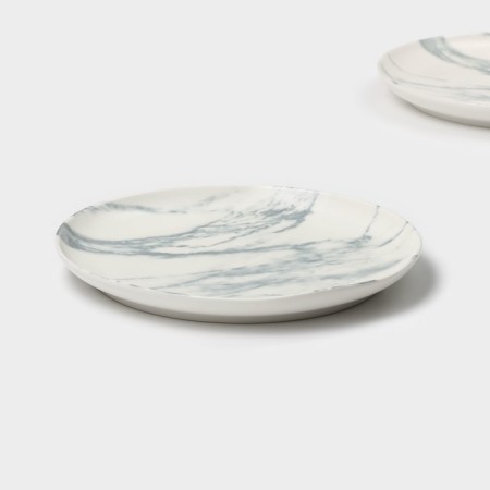 Набор тарелок десертных фафрфоровых Magistro Real Marble, d=21 см, 2 шт-3