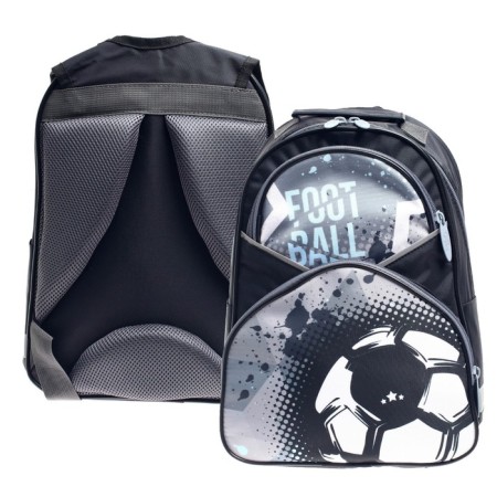 School backpack, 37 x 26 x 13 cm, ergonomic back, calligrata AN "Football"-5
