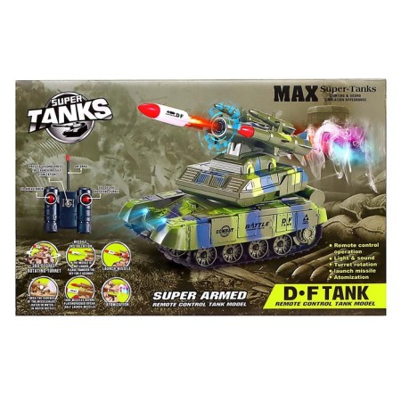 Radio -controlled “Battle” tank, shoots, smoke effect, brown color-10