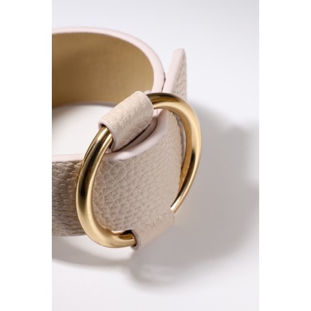 Bracelet Skin "Pompei" capture, light-beige color in gold, 24 cm-3