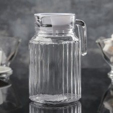 Glass jug with a cap 