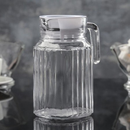 Glass jug with a cap "Favorite", 500 ml, color mix