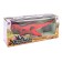 The radio-controlled dinosaur “t -rex”, light and sound effects, works on batteries, red color