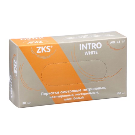 ZKS gloves nitrilum intro White white 3.5 g size l 50 pairs/un-1