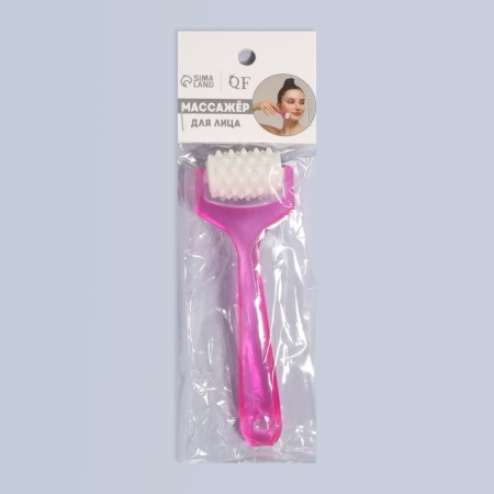 Massage for the face and neckline, with spikes, 14 × 4.5 × 2.5 cm, color mix-10