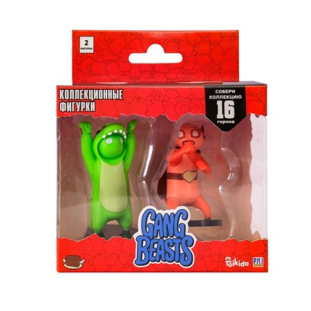 Set of figures Gang Beasts, with red and green heroes, 2 pcs-2