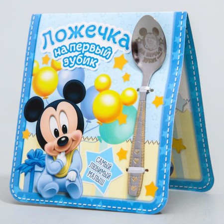 Baby spoon, 2.3 x 11 cm "for the first teeth", Mickey Mouse-4