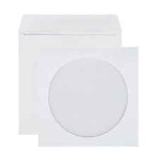 Converts set for CD/DVD 125 x 125mm without a sloping, window d = 100, glue, 80 g/m2, 25 pieces