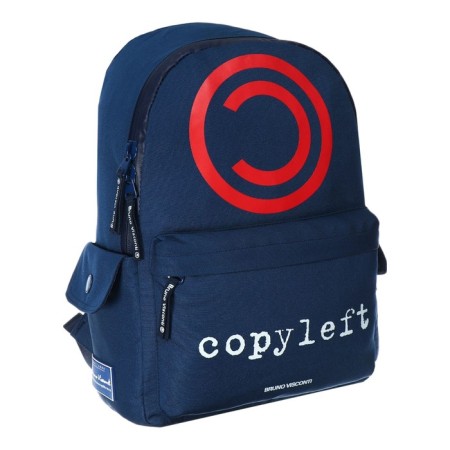 Youth backpack Bruno Visconti 12-003 40*30*17 MAL "Copyleft" Blue 12-003-148/02-1