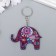 Acryl keychain "Elephant in flowers" using dudling technique 5.4x6.4 cm